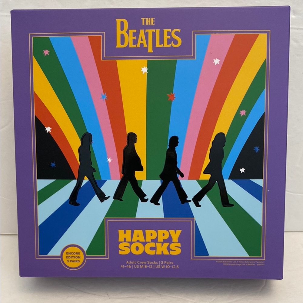 The Beatles Happy Socks Rainbow Gift Set